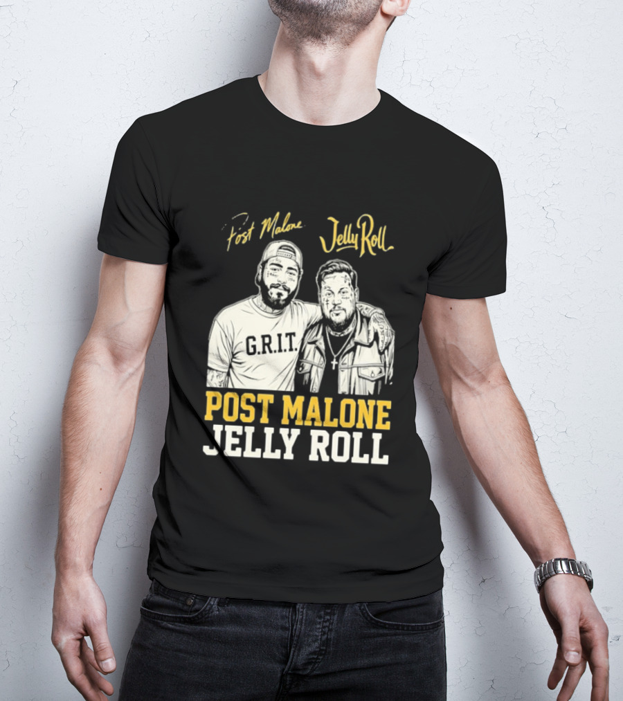 Post Malone Jelly Roll G.R.I.T Collaboration T-Shirt