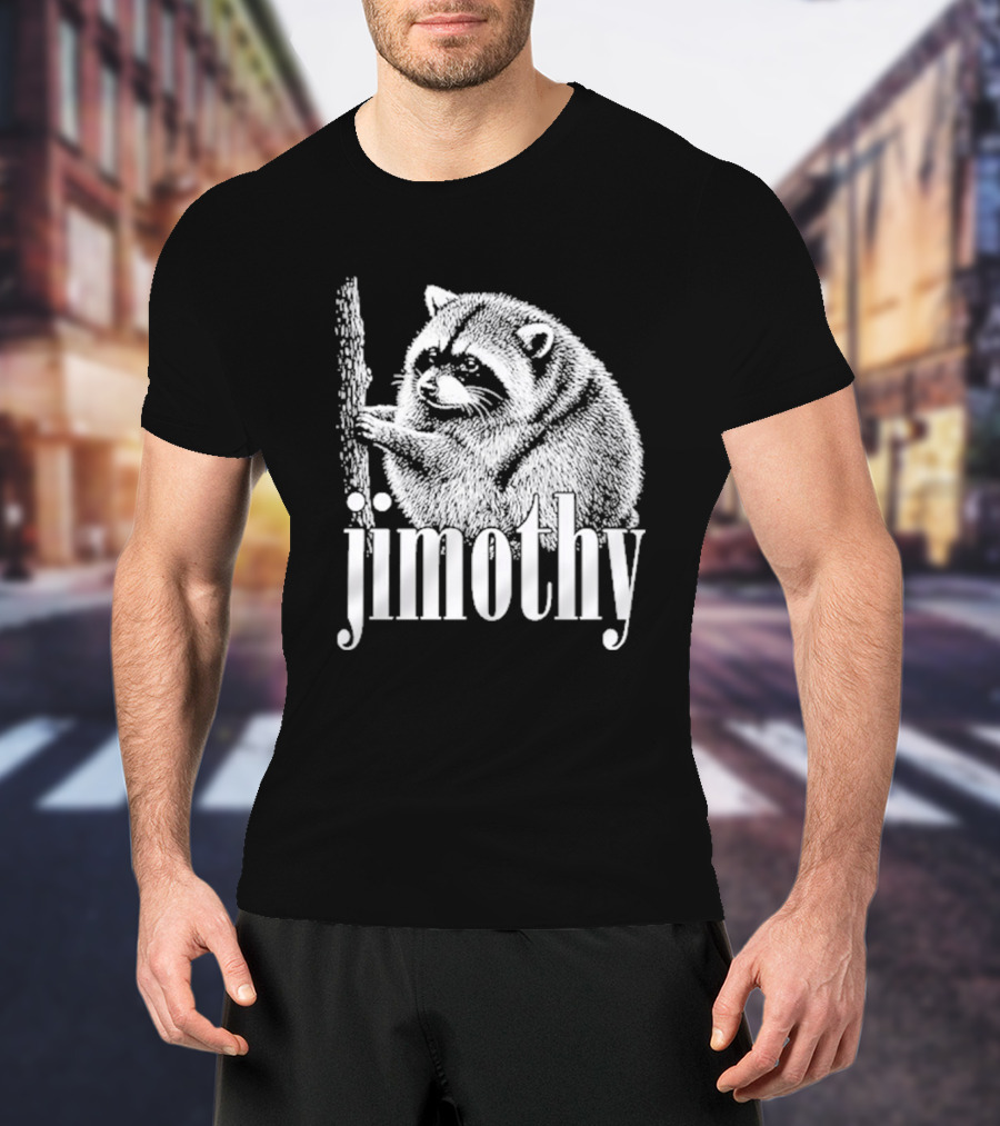 Jimothy Raccoon Hand Drawn Wildlife T-Shirt