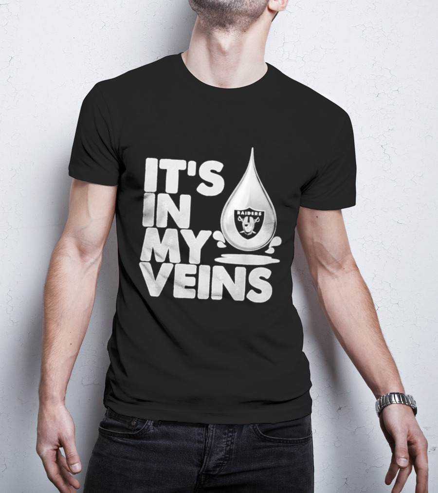Raiders It's In My Veins Fan Passion T-Shirt