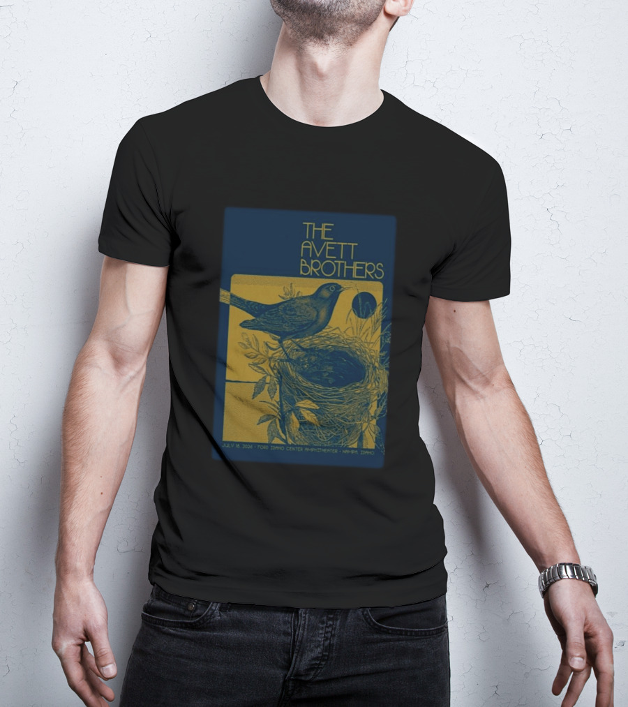 The Avett Brothers July 18 2026 Ford Idaho Center Amphitheater Nampa ID Bird And Nest T-Shirt