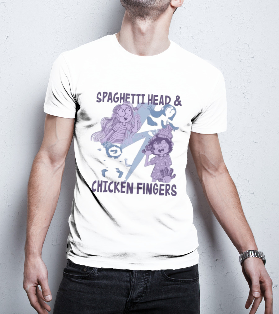 Spaghetti Head And Chicken Fingers Fun Cartoon Characters Adventure T-Shirt