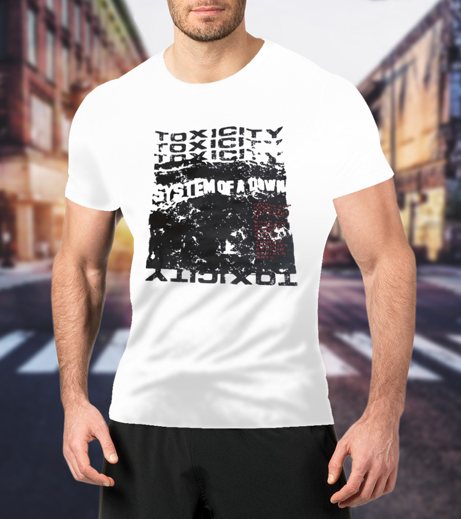 System Of A Down Toxicity Album Tracklist Prison Song Needles Deer Dance Chop Suey Bounce Forest Aerials Arto T-Shirt