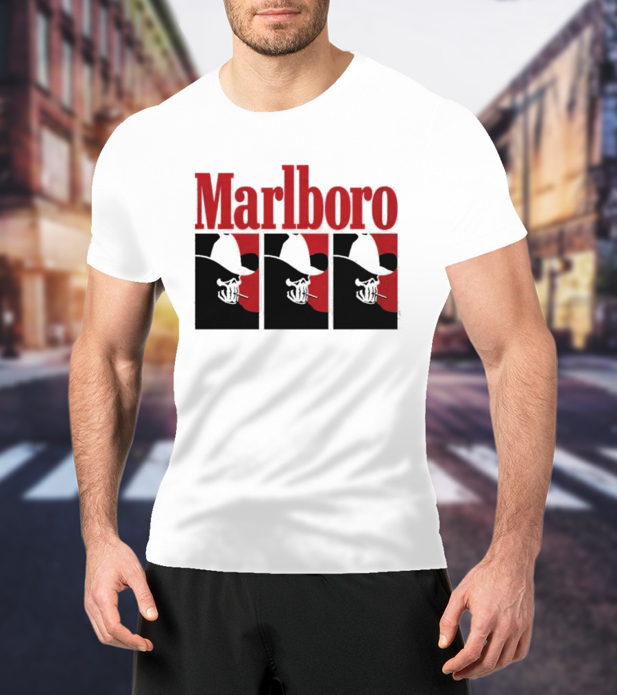 Warren Lotas Marlboro Red Triple Frame Cowboy Aesthetic T-Shirt