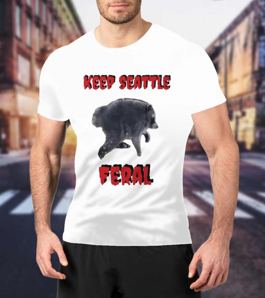 Jimothy Club Keep Seattle Feral Raccoon T-Shirt