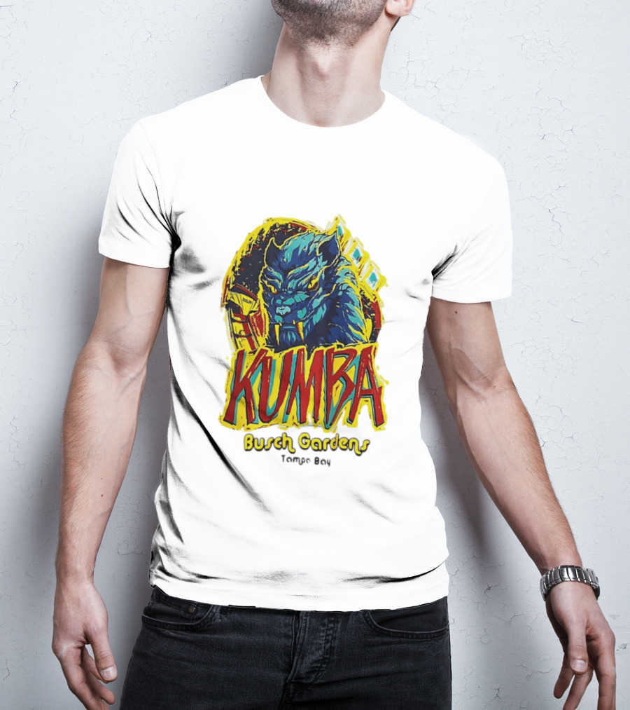 Kumba Busch Gardens Tampa Bay Roller Design With Fierce Beast T-Shirt