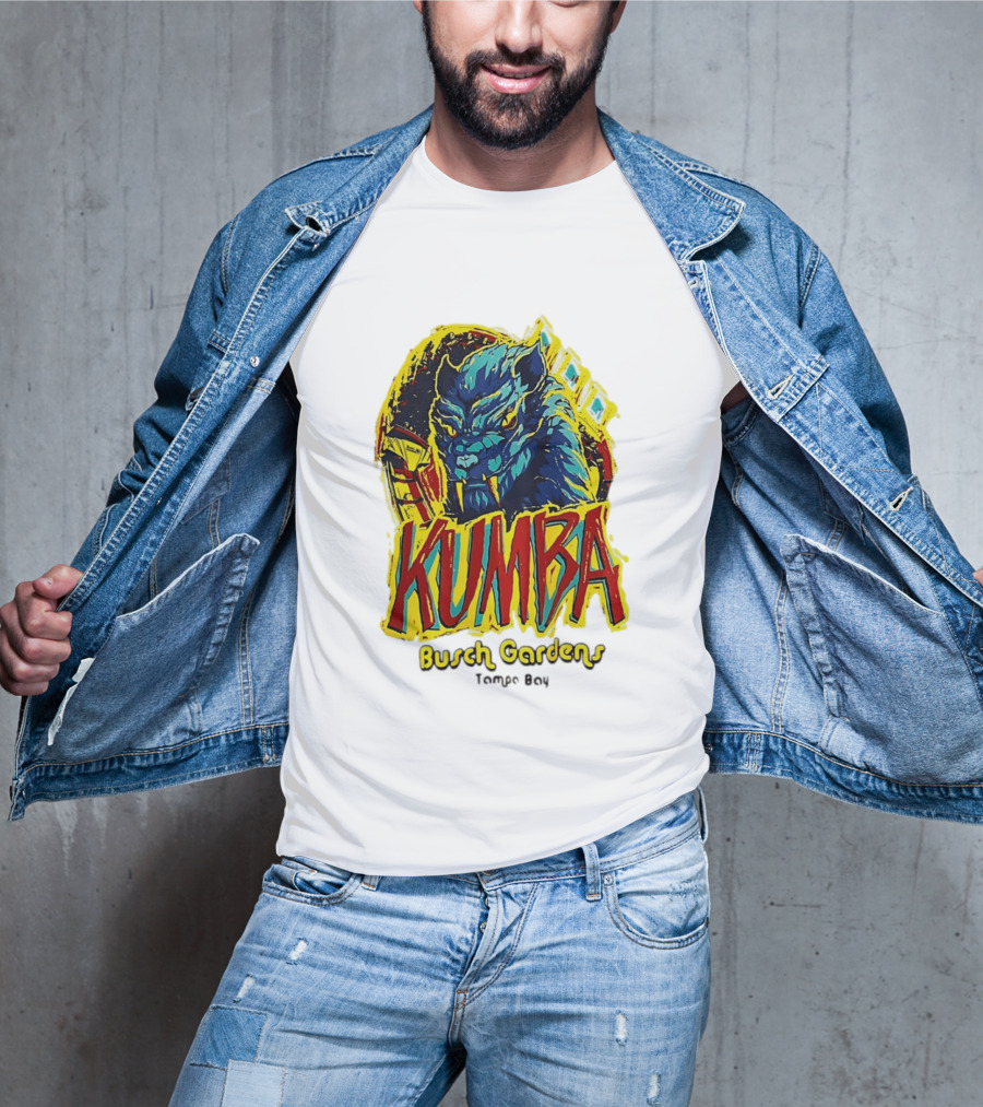 Kumba Busch Gardens Tampa Bay Roller Design With Fierce Beast T-Shirt