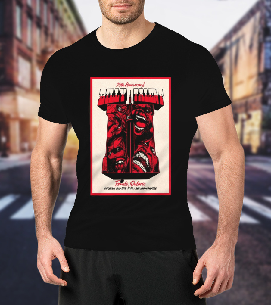 Billy Talent 20th Anniversary Toronto Ontario July 18 2026 T-Shirt
