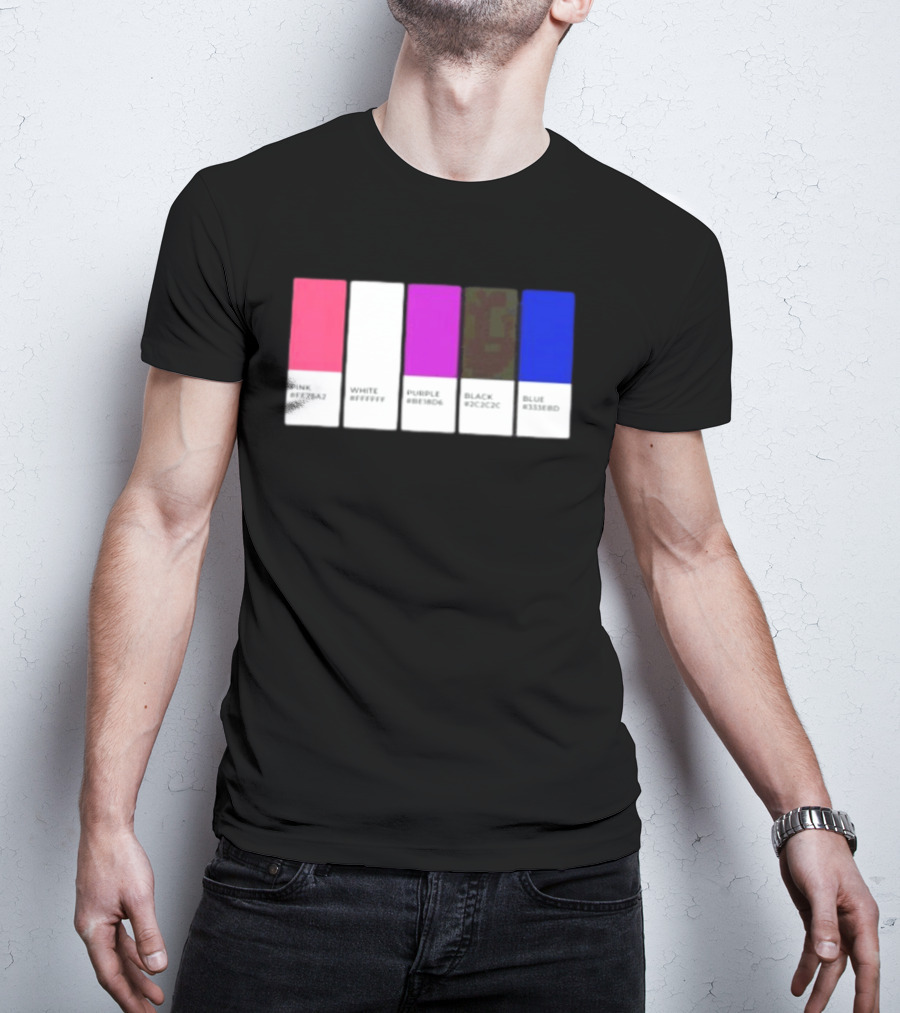 Pink #FF79A2 White #FFFFFF Purple #BE18D6 Black #2C2C2C Blue #3358ED T-Shirt