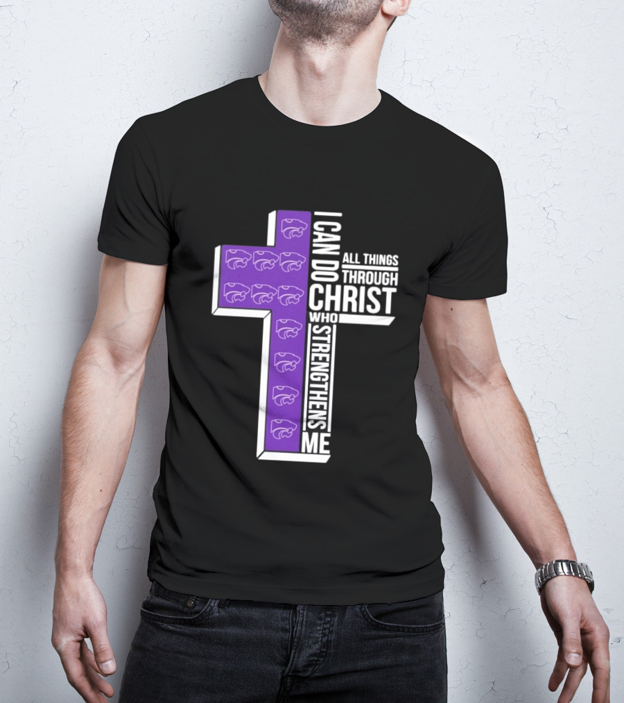 Kansas State Wildcats Faith Empowerment Through Christ Cross T-Shirt