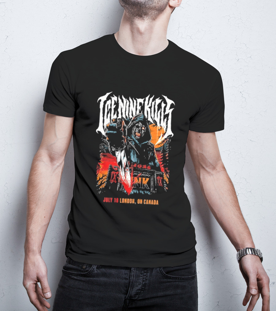 Ice Nine Kills London On Canada 2026 Exclusive On July 18 2026 At Harris Park T-Shirt