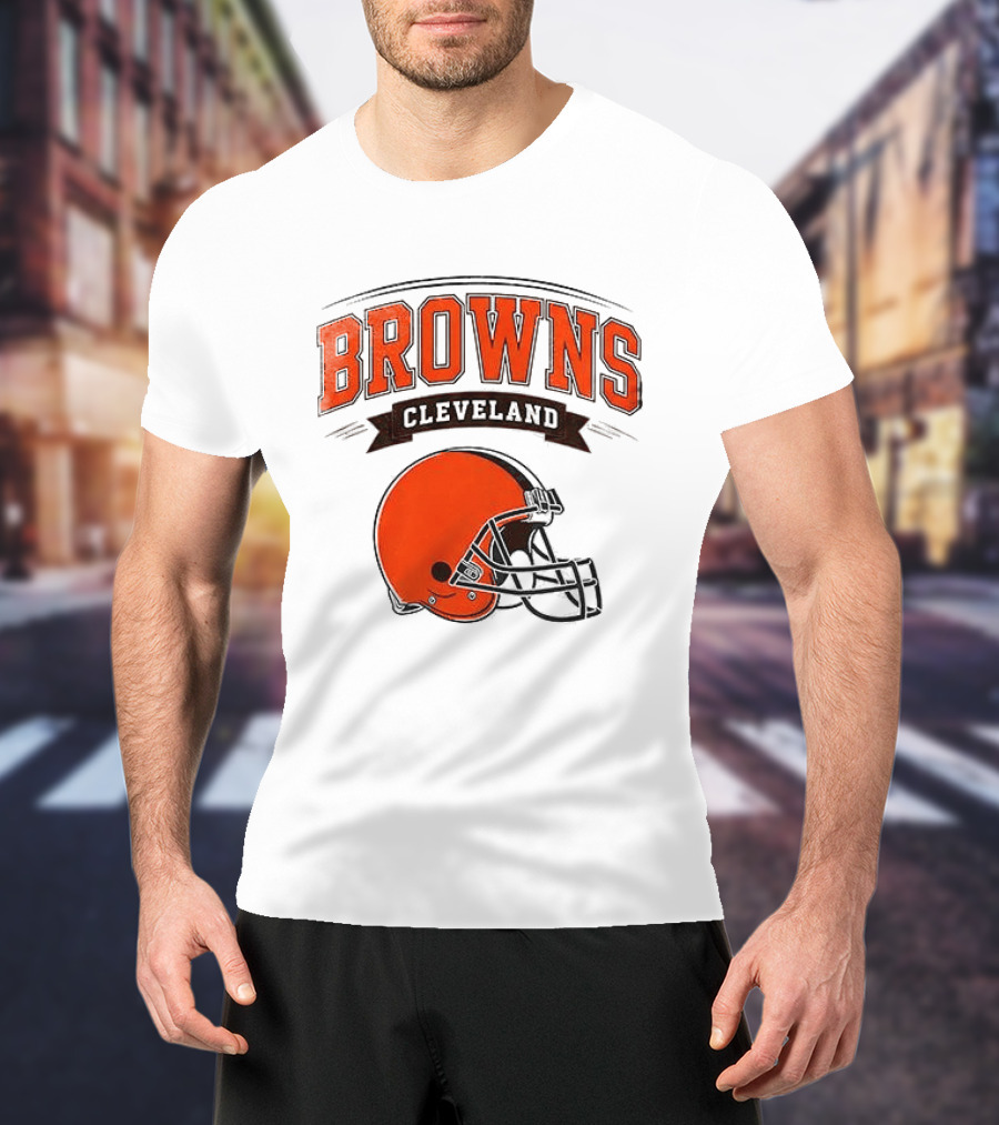 Cleveland Browns Ghostface Running Football Collaboration T-Shirt