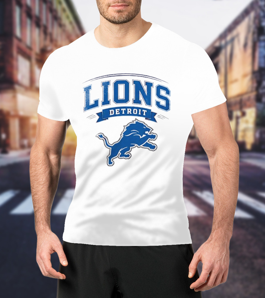 Detroit Lions Ghostface Running Football Fusion T-Shirt