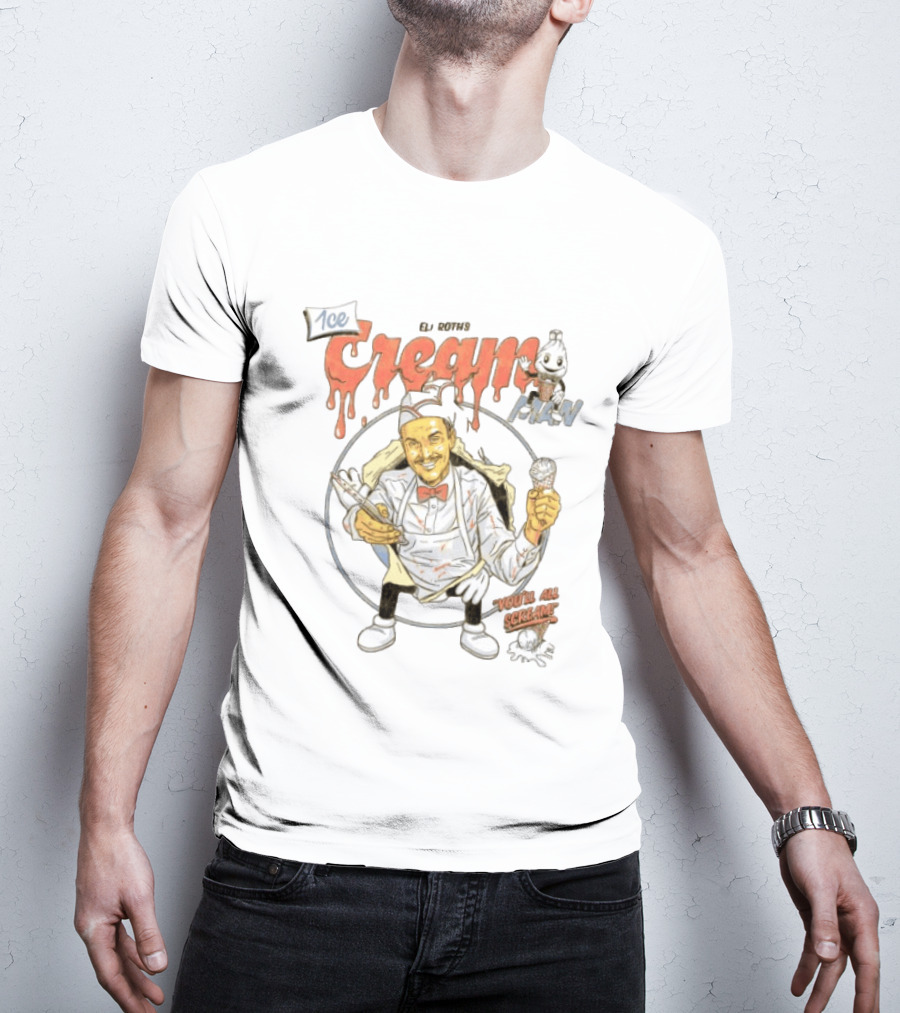 Eli Roth's Ice Cream Man You'll All Scream Scary Vintage Horror T-Shirt