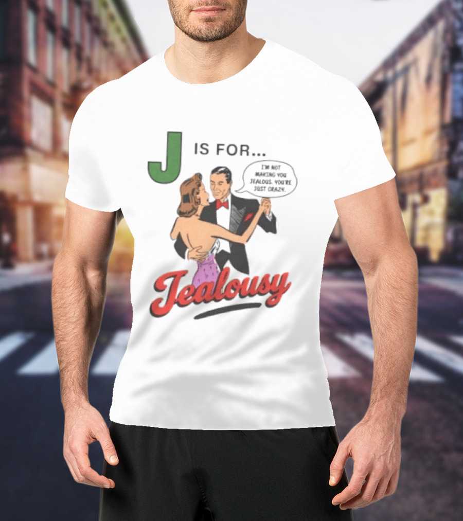 J Is For Jealousy Retro Dancing Couple Gaslighting T-Shirt