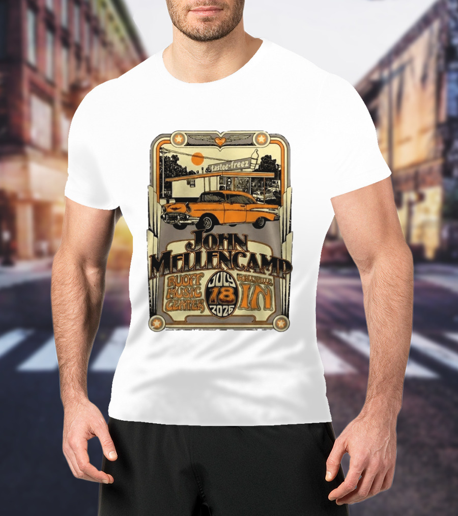 John Mellencamp Tastee Freez Ruoff Music Center Noblesville IN July 18 2026 T-Shirt