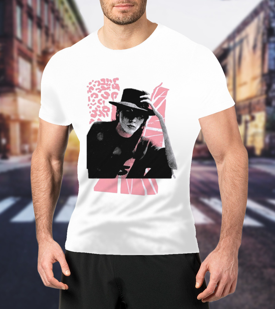 John Taylor Punk Masters Retro Style Hat And Femme Collage T-Shirt