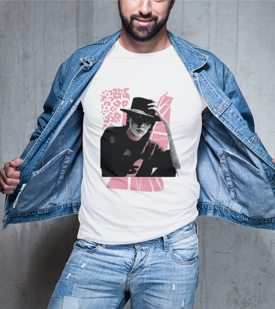 John Taylor Punk Masters Retro Style Hat And Femme Collage T-Shirt