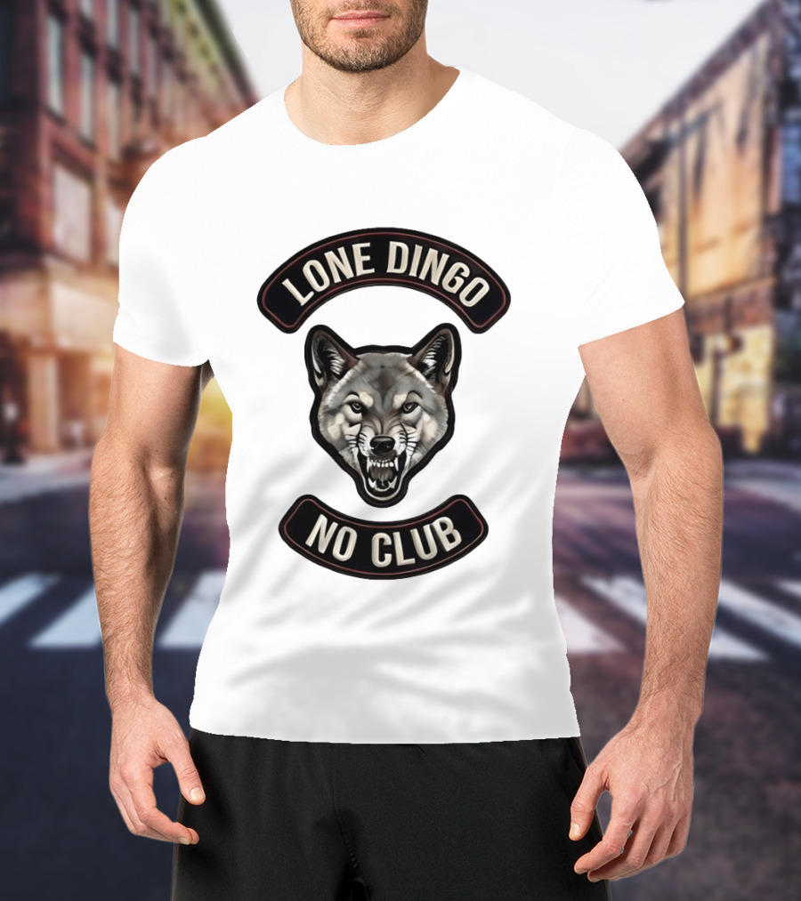 Lone Dingo No Club Wild Wolf Head T-Shirt