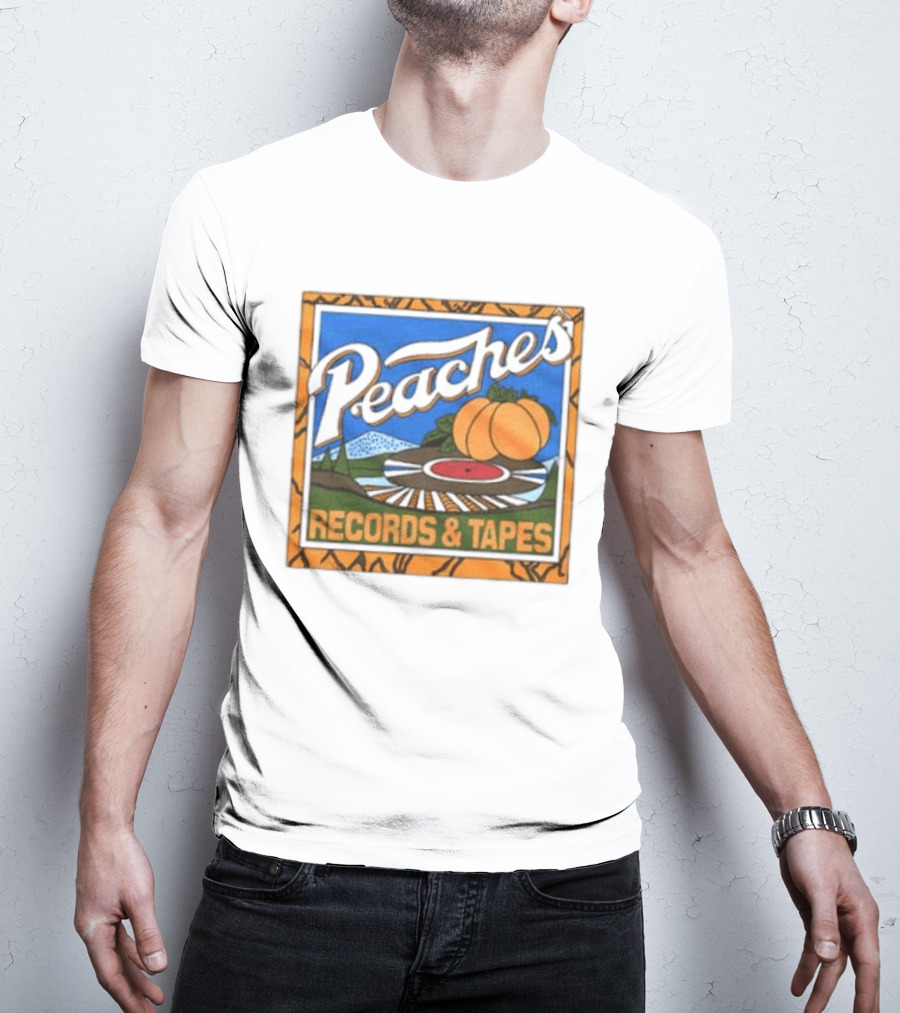 Peaches Records & Tapes Vintage Vinyl Peach T-Shirt