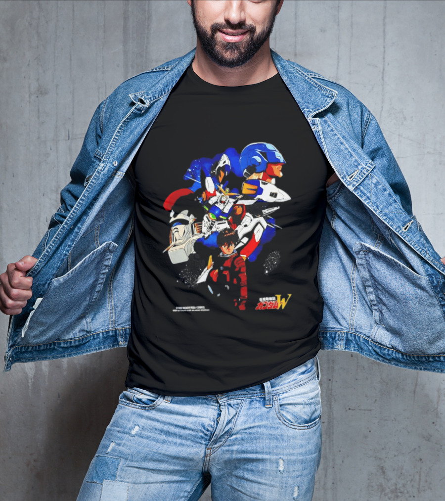 Heero Yuy Wing Gundam New Mobile Report Gundam W Anime Classic Mecha Series T-Shirt