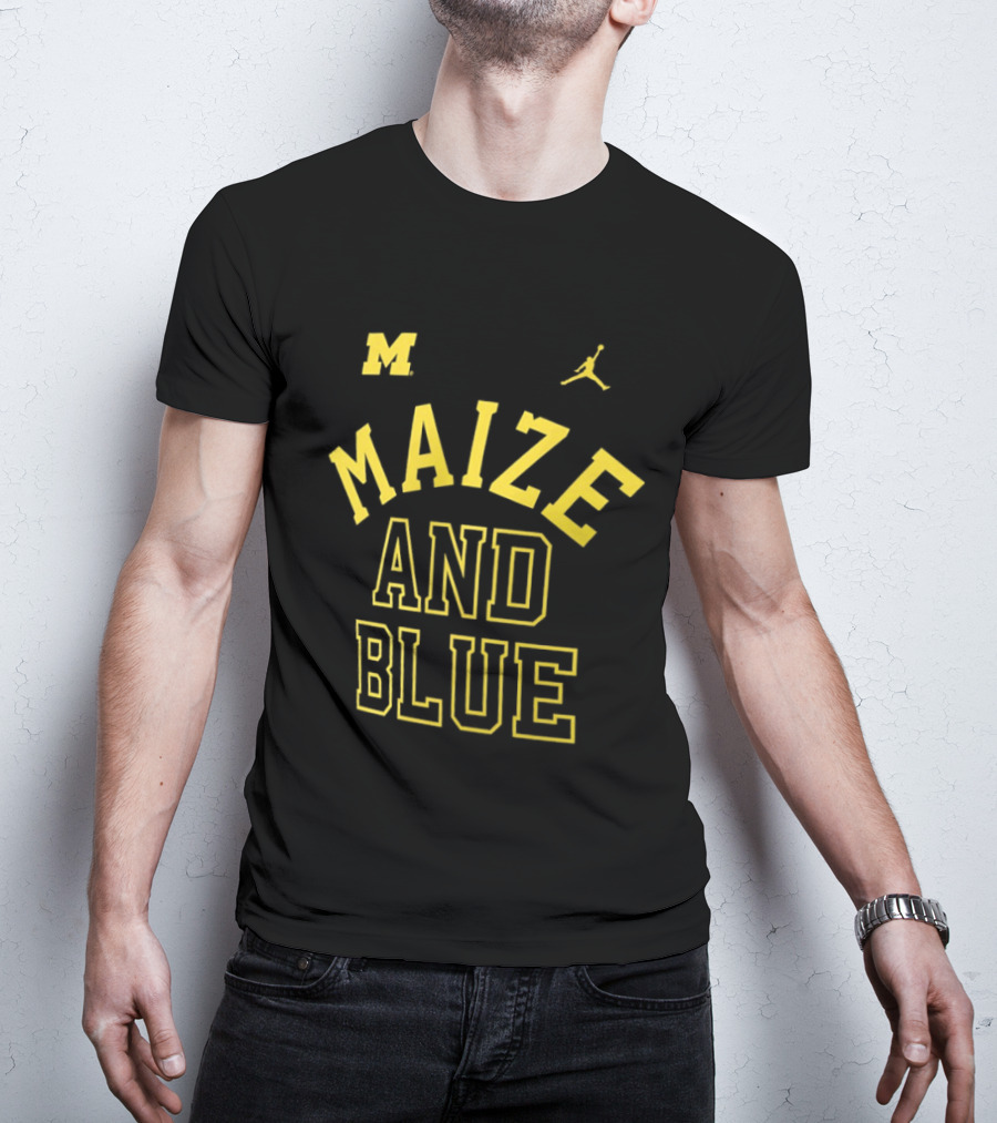Michigan Wolverines Maize And Blue Jordan Brand M T-Shirt