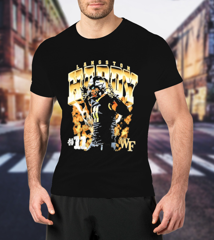 Ncaa Football Langston Hardy Wake Forest Demon Deacons #11 WF T-Shirt
