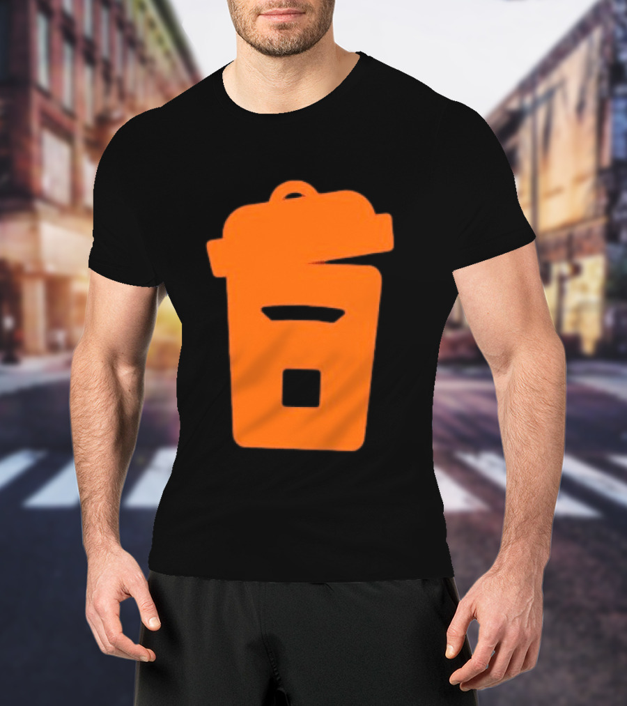 Orange Trash Can Garbage Bin Waste Basket T-Shirt