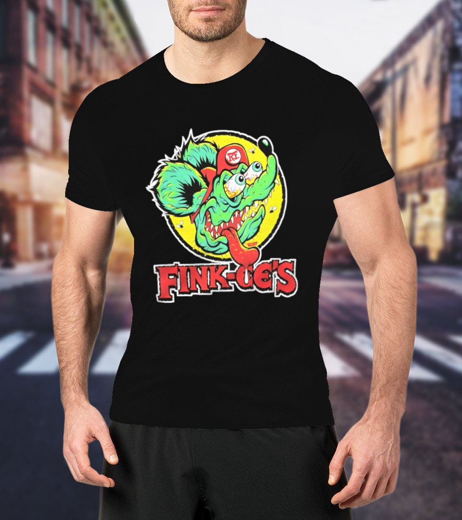 Fink Oe's Rat Fink RE Beast Ed Roth Hot Rod T-Shirt