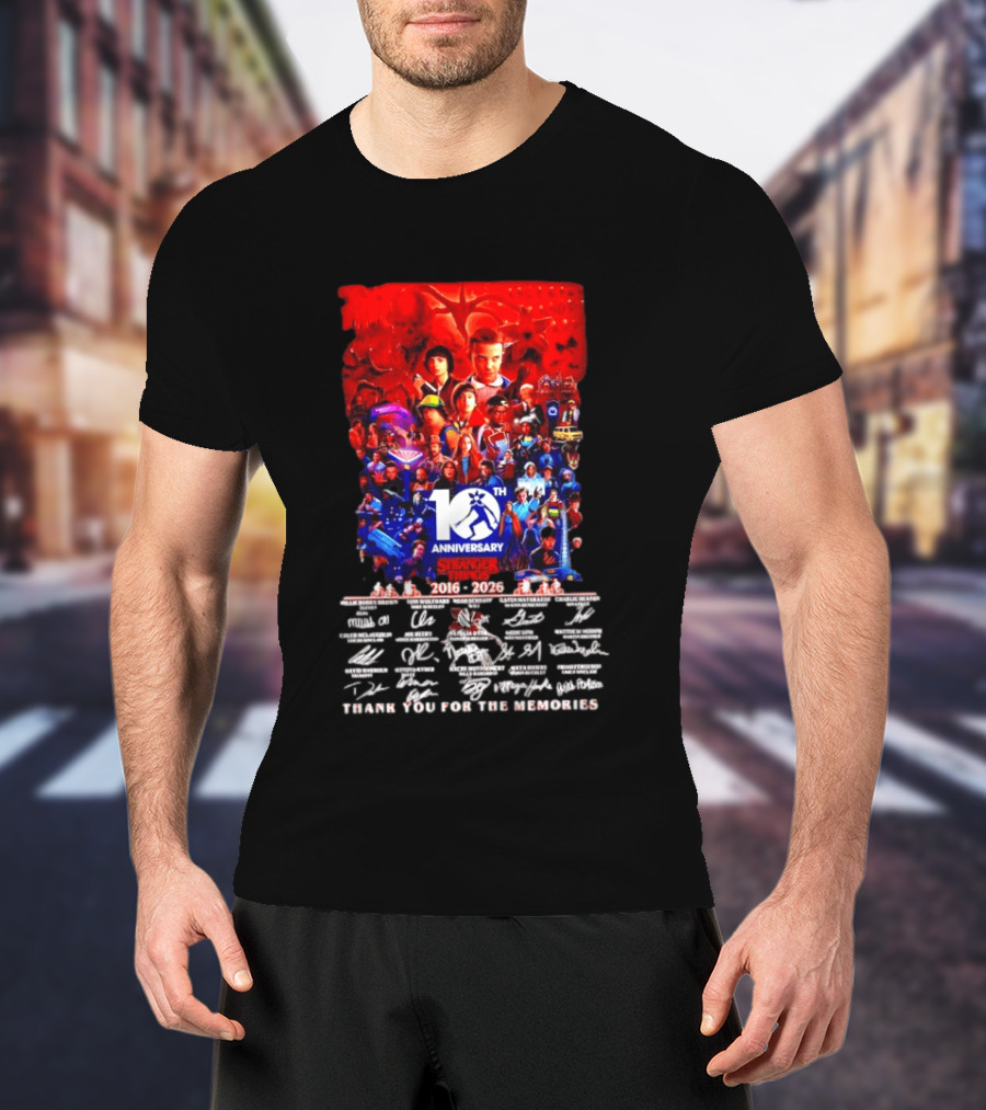 Stranger Things 10th Anniversary 2016 2026 Thank You For The Memories 10th Anniversary T-Shirt