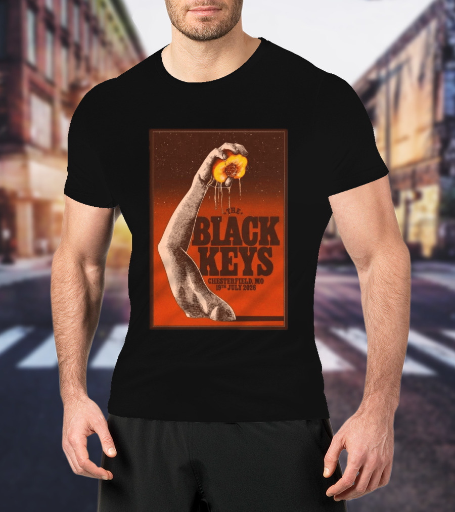 The Black Keys Chesterfield MO 19th July 2026 Dripping Peach Arm T-Shirt