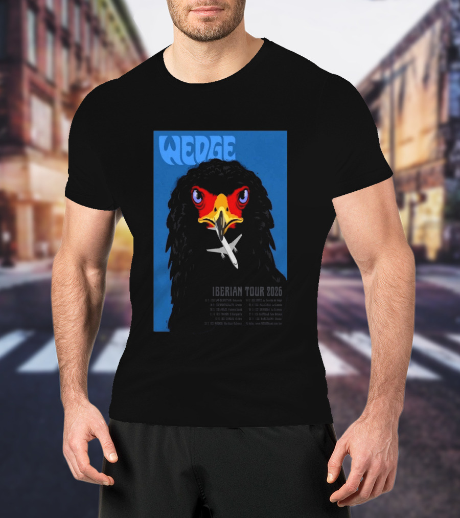 Wedge Iberian Tour 2026 Eagle Design With Airplane T-Shirt