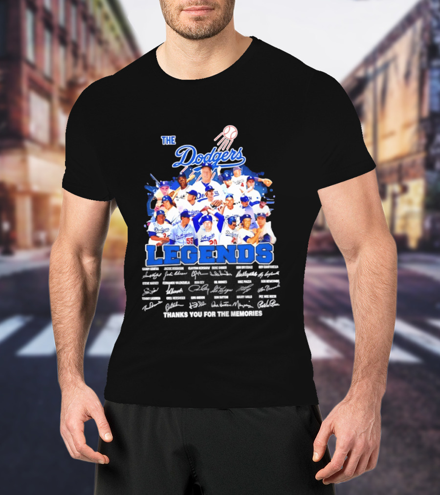 The Dodgers Legends Signatures Thank You For The Memories T-Shirt