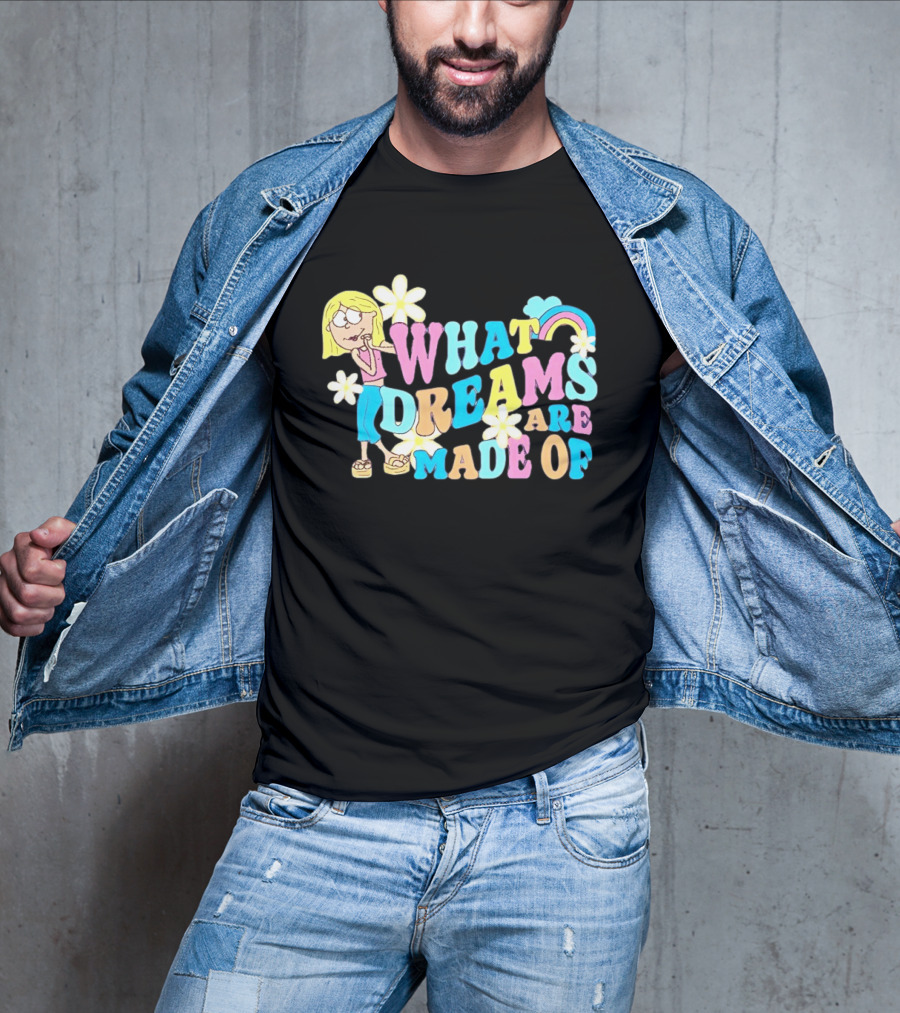 What Dreams Are Made Of Cartoon Girl Rainbow Flower T-Shirt