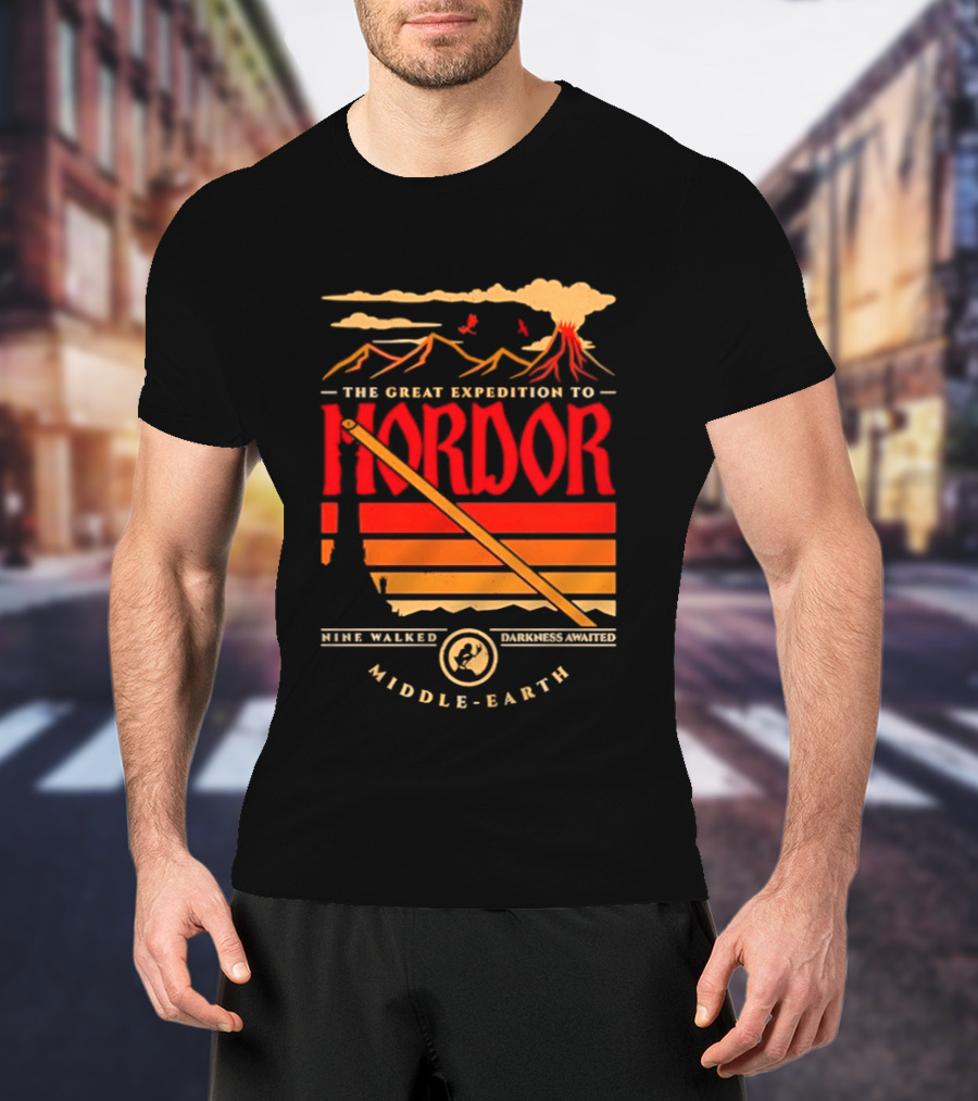 The Great Expedition To Mordor Middle Earth Journey Adventure Walking Challenge T-Shirt
