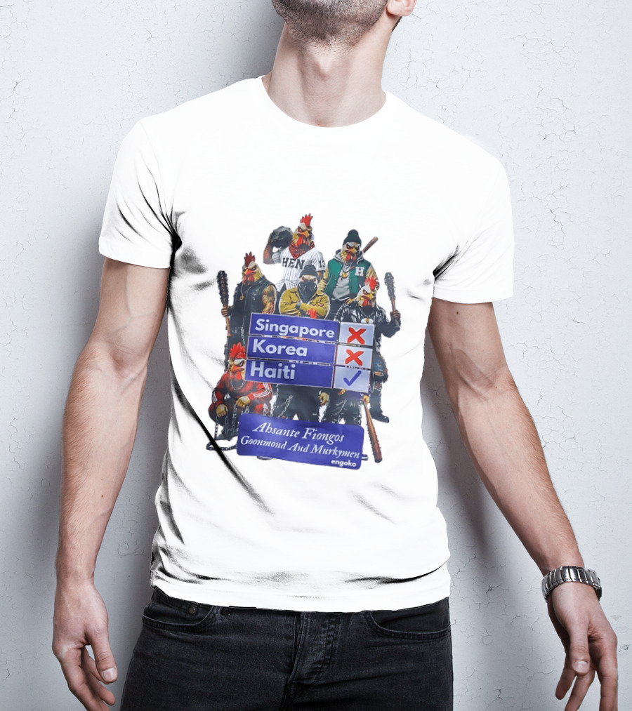 Ahsante Fiongos Goonmond Murkymen Haiti Rooster Crew T-Shirt