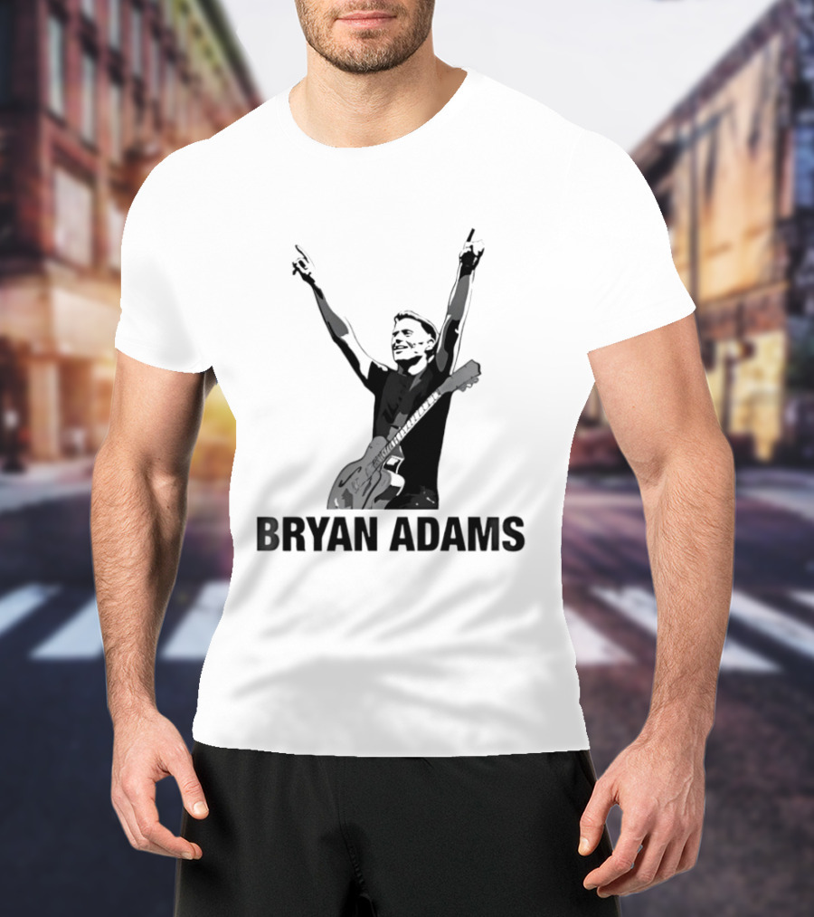 Bryan Adams Guitar Celebration Pose T-Shirt