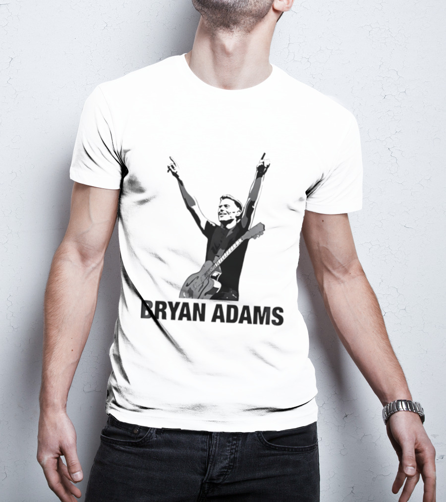 Bryan Adams Guitar Celebration Pose T-Shirt