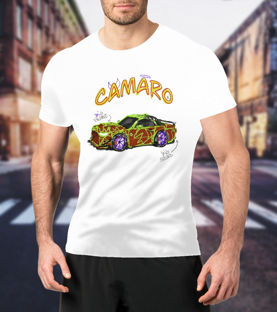 Camaro Big Engine Big Sound Vibrant Street T-Shirt
