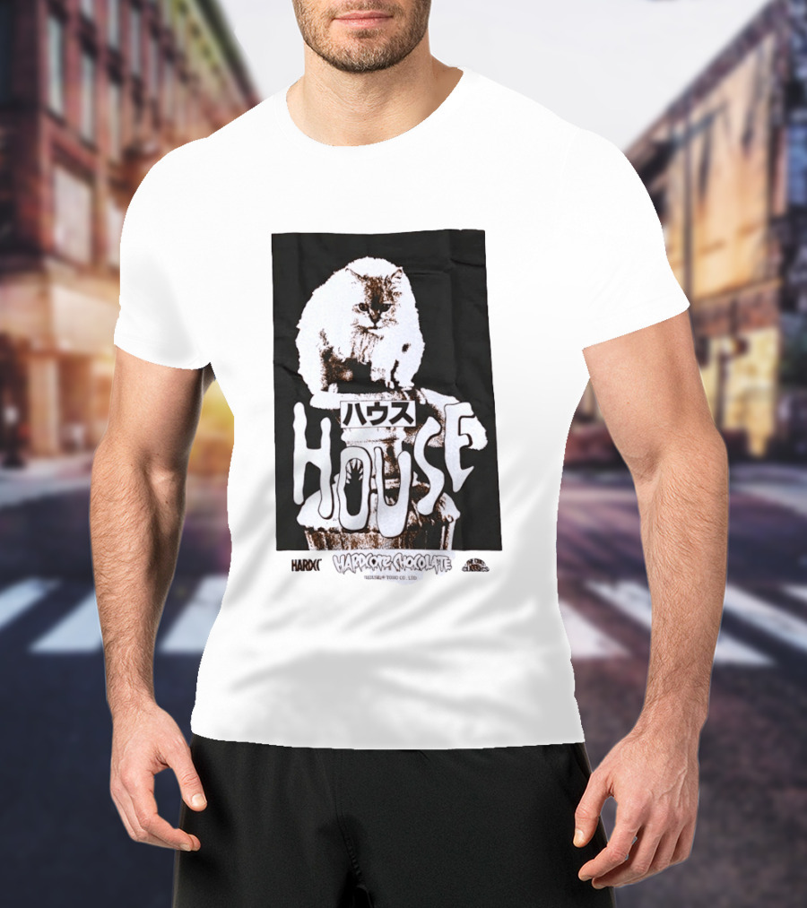 House Hardcore Chocolate Cult Classics Cat Horror T-Shirt