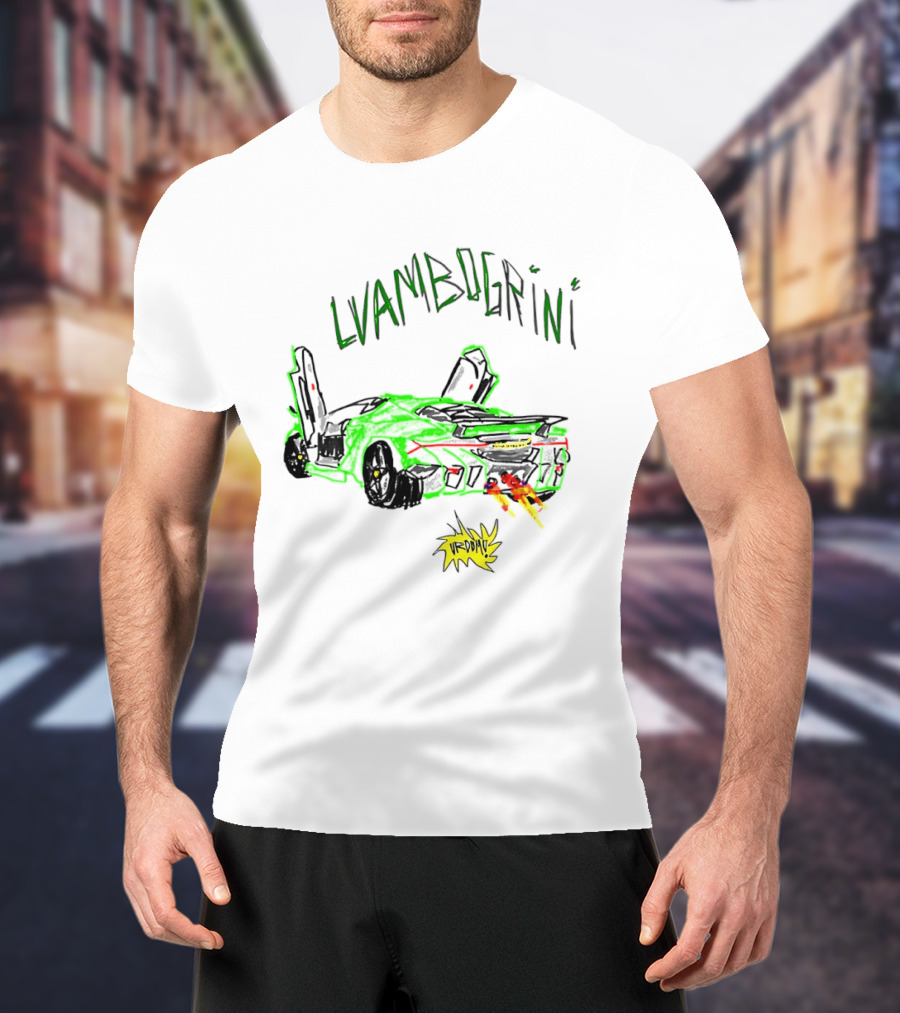 Lvambogrini Urdomo Sports Car Lamborghini Drawing T-Shirt