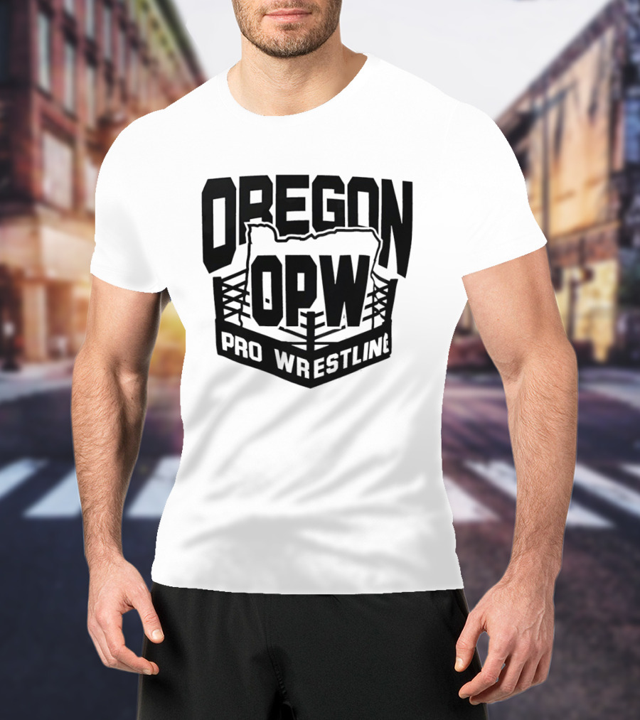 Oregon OPW Pro Wrestling Ring Map T-Shirt