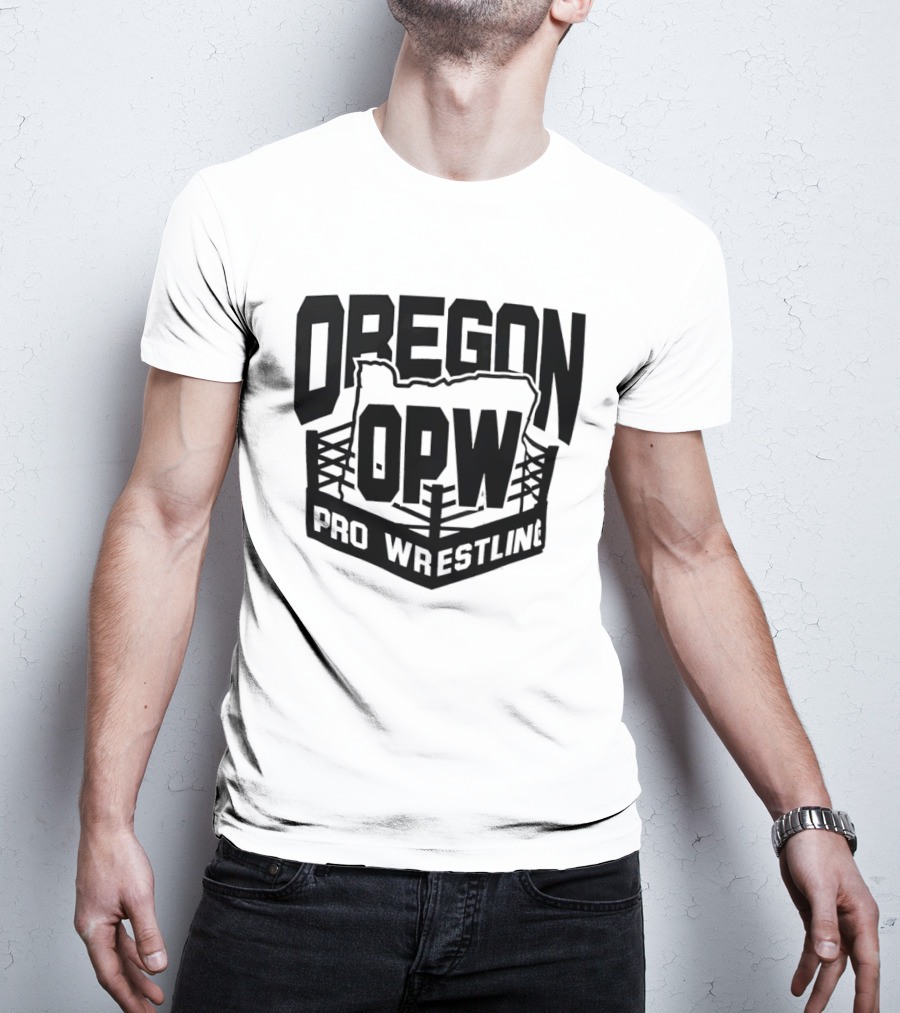 Oregon OPW Pro Wrestling Ring Map T-Shirt