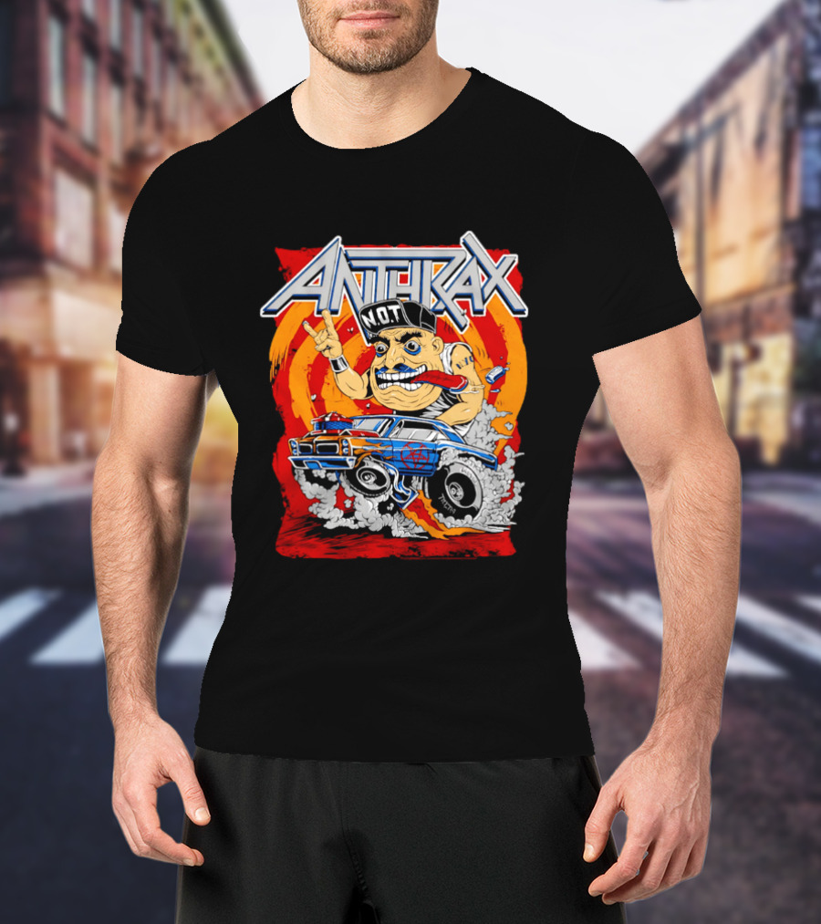 Anthrax N.O.T Muscle Car Ed Roth Style Illustration Monster Metal Rock T-Shirt