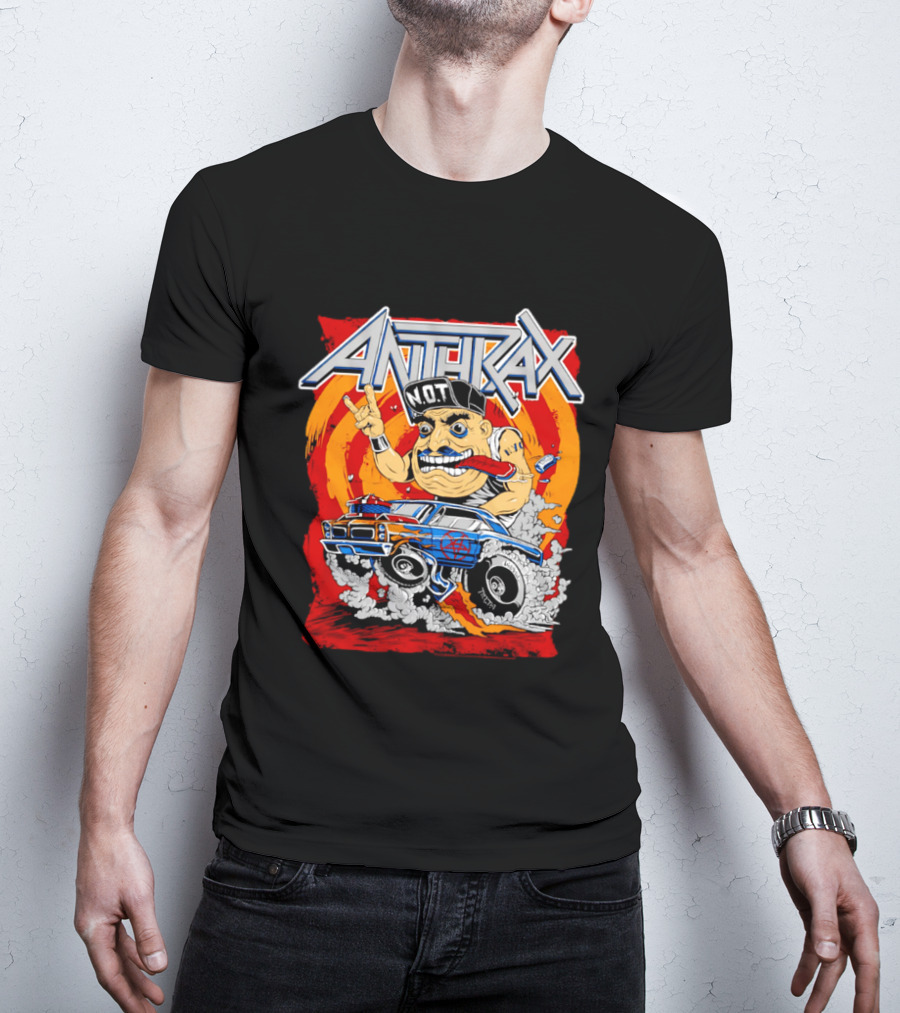 Anthrax N.O.T Muscle Car Ed Roth Style Illustration Monster Metal Rock T-Shirt
