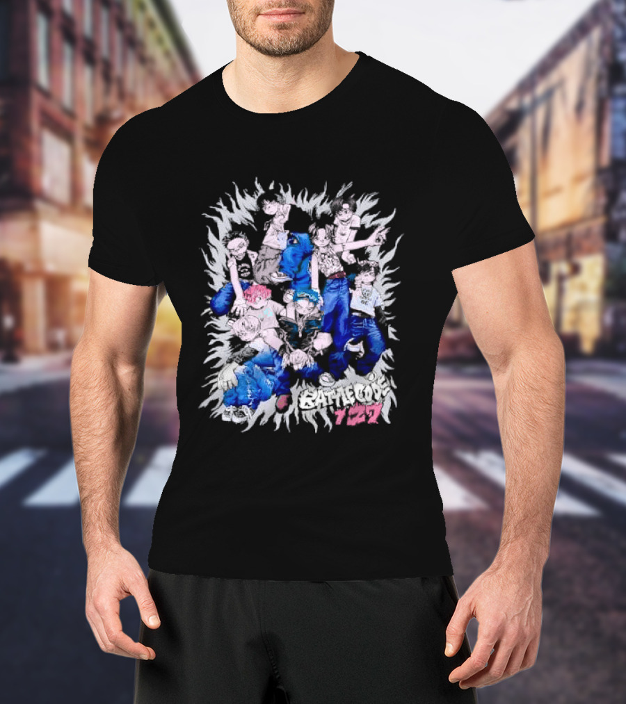 Battlecode 127 Anime Manga Characters Dynamic Group Pose T-Shirt