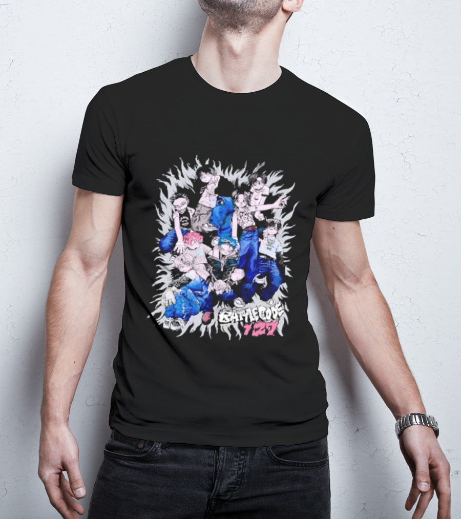 Battlecode 127 Anime Manga Characters Dynamic Group Pose T-Shirt