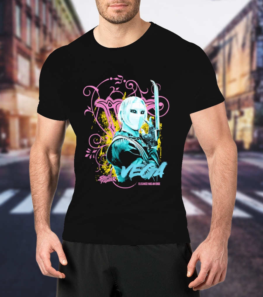 Fighter Vega Elegance Has An Edge Streetwear Warrior T-Shirt