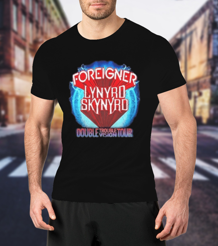 Foreigner Lynyrd Skynyrd Double Trouble Vision Tour 2026 T-Shirt