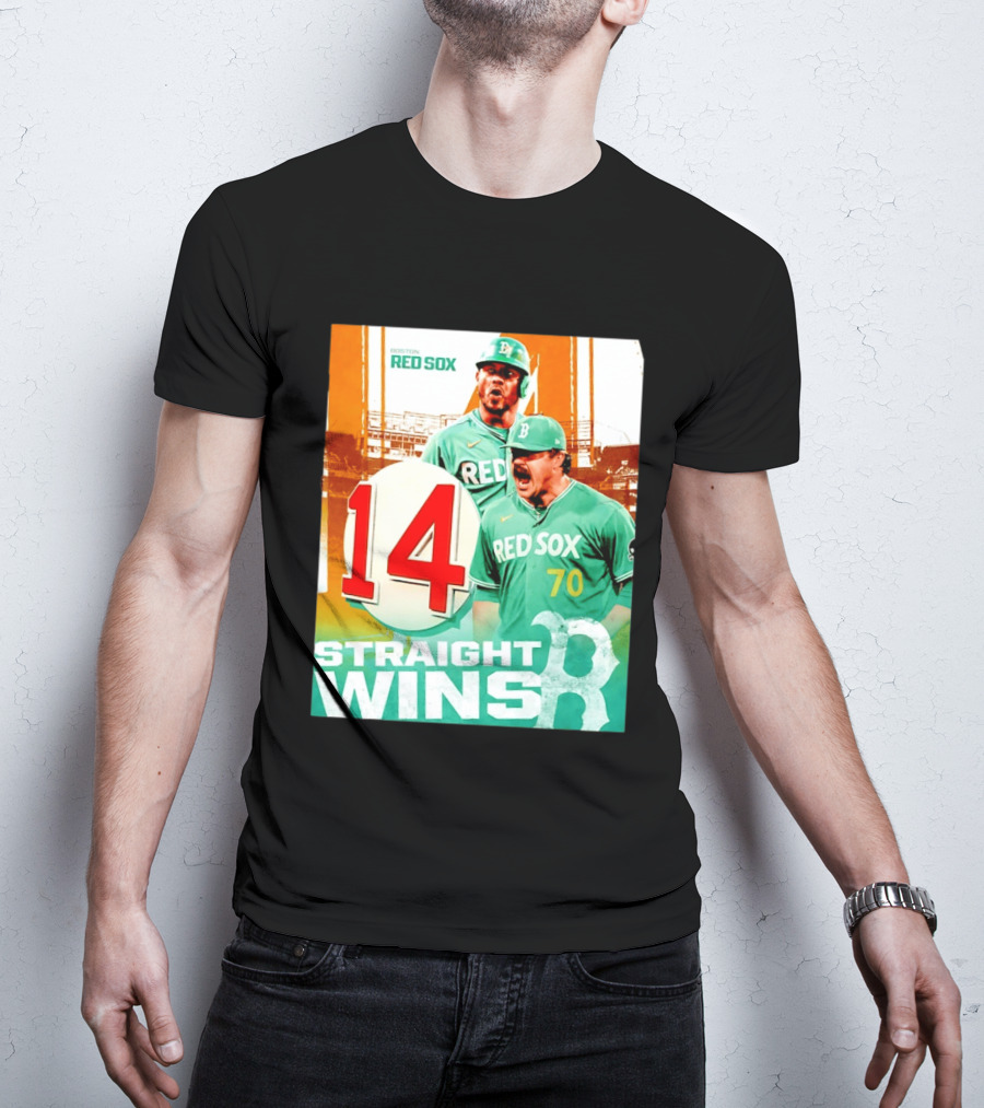 Boston Red Sox 14 Straight Wins Number 70 Celebration T-Shirt