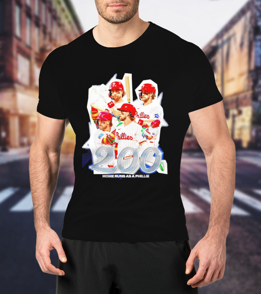 Honor Bryce Harper's Phillies 200 Home Runs T-Shirt